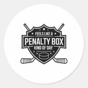 Fühlt sich wie ein Strafe-Box-Hockey, wie ein Tag- Runder Aufkleber