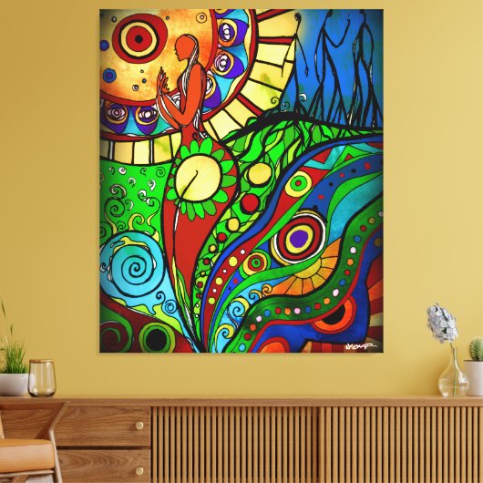 Fühlt sich wie Frühling (überzogene Canvas) Leinwanddruck (Insitu (Wohnzimmer))