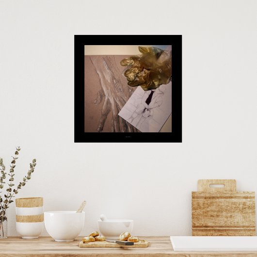 Fühlt sich wie komisch oder Wartend Zeichenposter Poster (Küche)