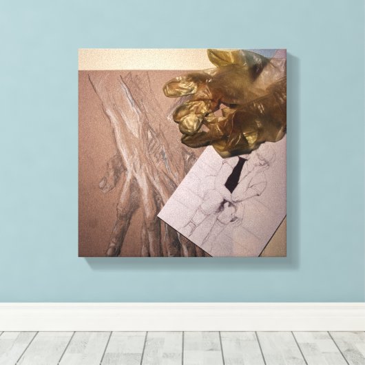 Fühlt sich wie seltsame oder Wartend Leinwand Zeic (Insitu (Holzboden))