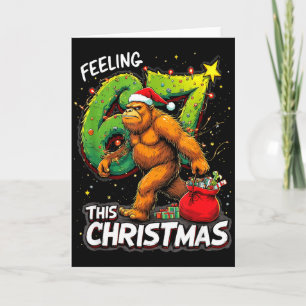 Fühlung 67 Lustiges Weihnachten Bigfoot Feiertag Karte