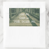 Führe mich bei meinem Zitat durch Rechteckiger Aufkleber (Tasche)