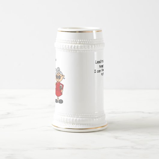 Führe mich nicht in Versuchung Spaß Bierglas (Mittel)