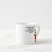 Führe mich nicht in Versuchung Spaß Espressotasse (Vorderseite Rechts)
