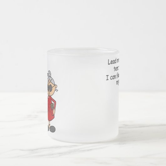 Führe mich nicht in Versuchung Spaß Mattglastasse (Mittel)