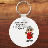 Führe mich nicht in Versuchung Spaß Schlüsselanhänger (Vorderseite)