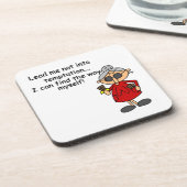 Führe mich nicht in Versuchung Spaß Untersetzer (Linke Seite)