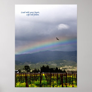 Führe mit deinem Herzen. Das Leben wird folgen Poster