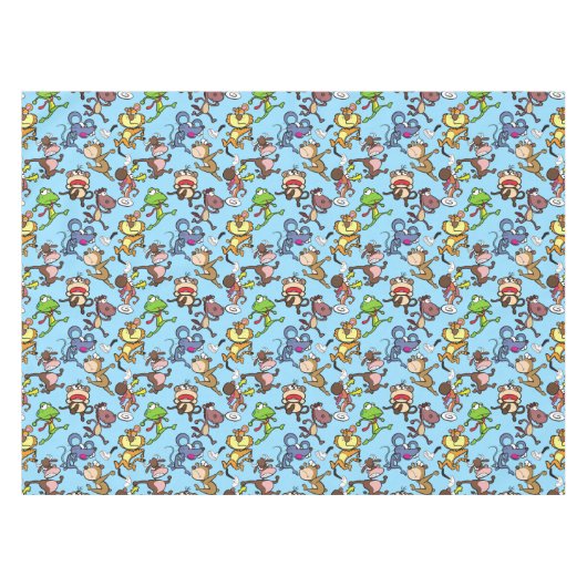 Führen Sie 2023 Niedliche Cartoon aus, die um L Bl Tischdecke (Vorderseite (Horizontal))