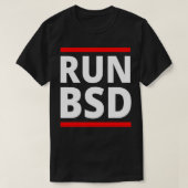 Führen Sie BSD Systems Admin Computer Nerd Hacker T-Shirt (Design vorne)