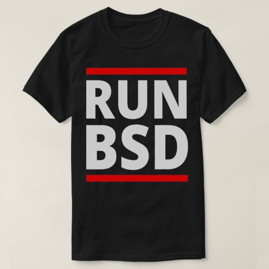 Führen Sie BSD Systems Admin Computer Nerd Hacker T-Shirt (Design vorne)