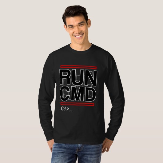 Führen Sie das CMD Computer Nerd Code Program aus T-Shirt (Vorne ganz)