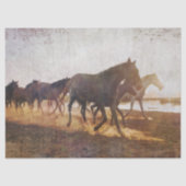 Führen Sie das Dekoupage von frei lebenden Pferden Seidenpapier (Vorderseite)