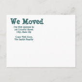 Führen Sie das Haus aus, in dem wir die Adresskart Ankündigungspostkarte (Rückseite)