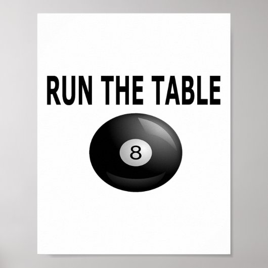 Führen Sie den Billardpool Acht Ll aus Poster (Vorne)