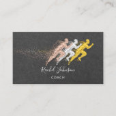 Führen Sie den Sport Coach Athlete Logo Instructor Visitenkarte (Vorderseite)