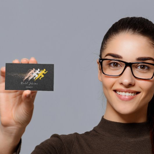 Führen Sie den Sport Coach Athlete Logo Instructor Visitenkarte