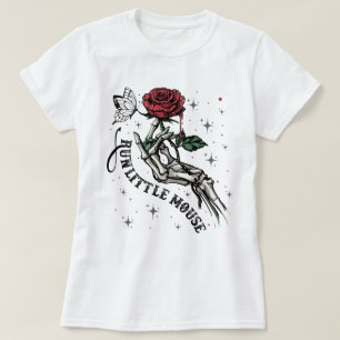Führen Sie die kleine Maus Rose Skelett Haunting A T-Shirt