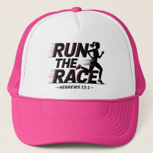Führen Sie die Race Hebrews 12:1 aus Truckerkappe