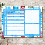 Führen Sie eine Liste mit dem blauen und roten Mas Notizblock<br><div class="desc">Aufgabenliste mit Checkliste,  Ort für Notizen und Personalisierung.</div>