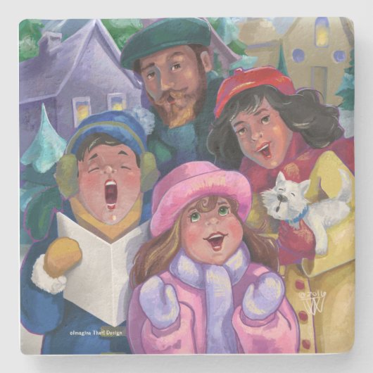 Führen Sie eine Schulung durch Steinuntersetzer (Vorderseite)