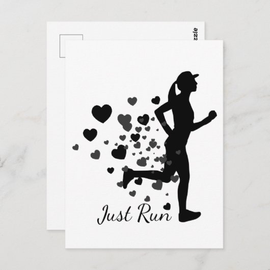 Führen Sie einfach das Marathon Racing Individuell Postkarte (Vorne/Hinten)