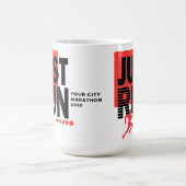 Führen Sie einfach das Marathon Runner Track Race- Kaffeetasse (Mittel)