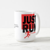 Führen Sie einfach das Marathon Runner Track Race- Kaffeetasse (VorderseiteRechts)