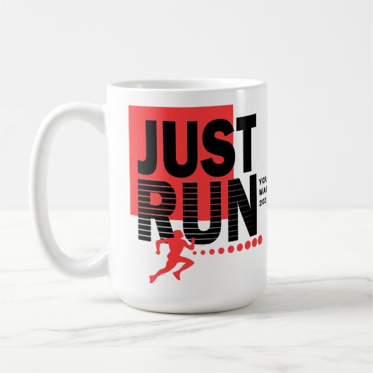 Führen Sie einfach das Marathon Runner Track Race- Kaffeetasse (Links)