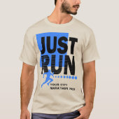 Führen Sie einfach den Marathon-Runner Track Renne T-Shirt (Vorderseite)