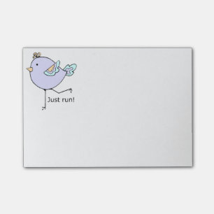 Führen Sie einfach einen Niedlichen Cartoon aus, d Post-it Klebezettel