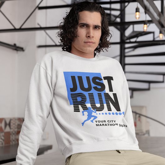 Führen Sie einfach Marathon Runner Rennen Datum bl Sweatshirt