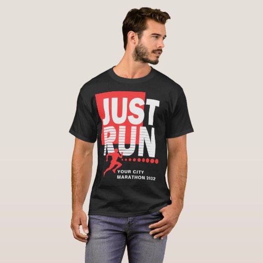 Führen Sie einfach Marathon Runner Track Rennen Da T-Shirt (Vorne ganz)