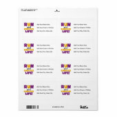 Führen Sie Embrace Life Lila Gelb aus (Vorne)