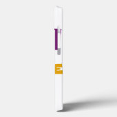 Führen Sie Embrace Life Lila Gelb aus Case-Mate iPhone Hülle (Rückseite / Links)