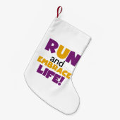 Führen Sie Embrace Life Lila Gelb aus Kleiner Weihnachtsstrumpf (Vorderansicht (hängend))