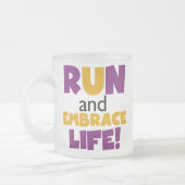 Führen Sie Embrace Life Lila Gelb aus Mattglastasse (Links)