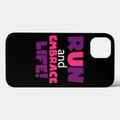 Führen Sie Embrace Life Lila Pink aus Case-Mate iPhone Hülle (Rückseite (Horizontal))