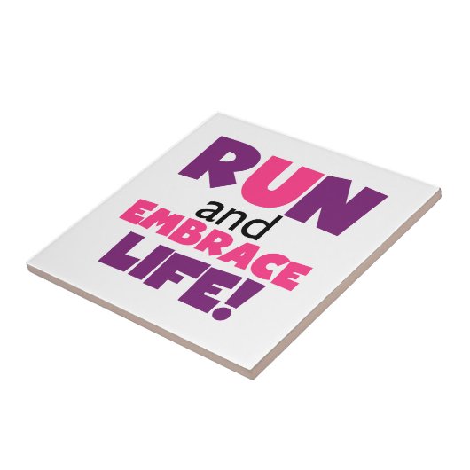 Führen Sie Embrace Life Lila Pink aus Fliese (Seite)