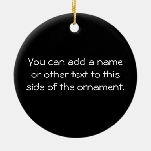 Führen Sie Embrace Life Lila Pink aus Keramik Ornament (Hinten)