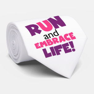 Führen Sie Embrace Life Lila Pink aus Krawatte