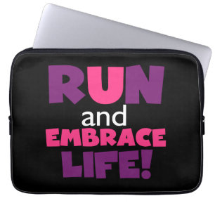 Führen Sie Embrace Life Lila Pink aus Laptopschutzhülle
