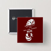 Führen Sie für eine gute Ursache-Wohltätigkeit ode Button (Vorne & Hinten)