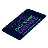 Führen Sie Geschirr Lila Textprüfung Erinnerung au Magnet (Linke Seite)