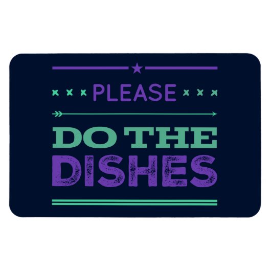 Führen Sie Geschirr Lila Textprüfung Erinnerung au Magnet (Horizontal)