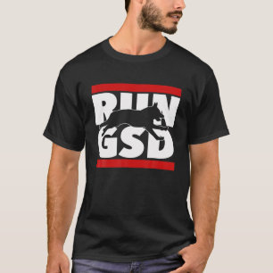 FÜHREN SIE GSD AUS. Shepard Dog Vater Mama USA T-Shirt