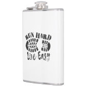 Führen Sie hart, leben Sie einfach Flachmann (Links)