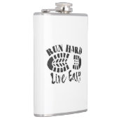 Führen Sie hart, leben Sie einfach Flachmann (Rechts)