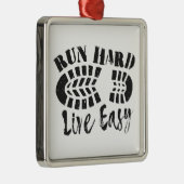 Führen Sie hart, leben Sie einfach Ornament Aus Metall (Rechts)