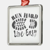 Führen Sie hart, leben Sie einfach Ornament Aus Metall (Links)